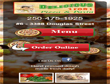 Tablet Screenshot of deliciouspizza.ca